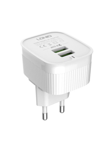 CHARGEUR USB 2 PORTS POUR MOBILE 2.4A MICRO LDNIO A201