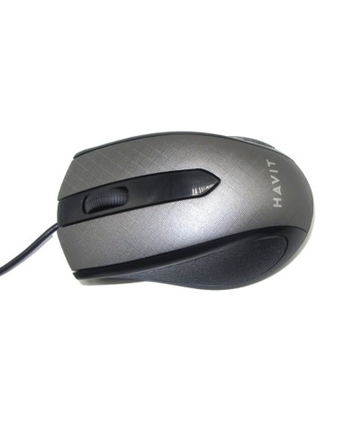 SOURIS OPTIQUE 2 BOUTONS SCROLL USB HAVIT GRIS HV-MS80