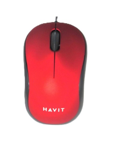 SOURIS OPTIQUE 2 BOUTONS SCROLL USB ROUGE HAVIT HV-MS606