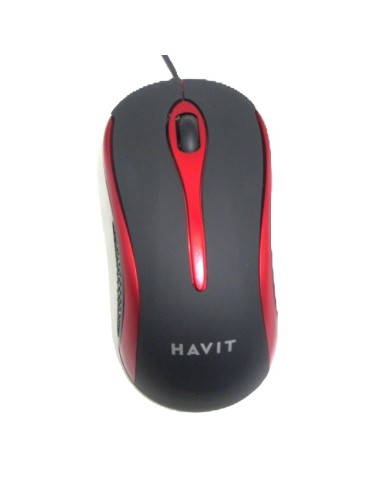 SOURIS OPTIQUE 2 BOUTONS SCROLL USB HAVIT ROUGE HV-MS519