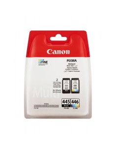 CANON CARTOUCHE ORIG. N°445 + N°446 PACK DE NOIR ET 3 COUL PIXMA MG2440-MG2540-IP 2840