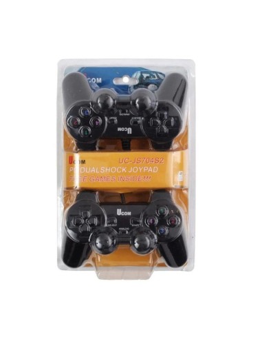 MANETTE DE JEU USB DOUBLE VIBREUR UC-JS704S2 UCOM NOIR