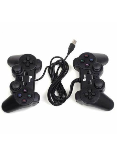 MANETTE DE JEU USB DOUBLE VIBREUR UC-JS704S2 UCOM NOIR