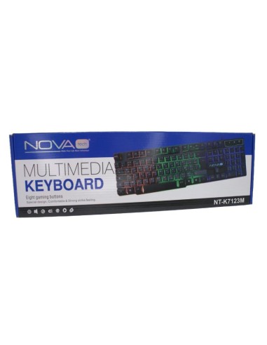 CLAVIER AZERTY BILINGUE USB NOVA TECH NT-K7123M