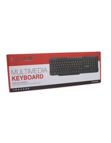 CLAVIER AZERTY BILINGUE USB MULTIMEDIA NOVA TECH NT-K8163M