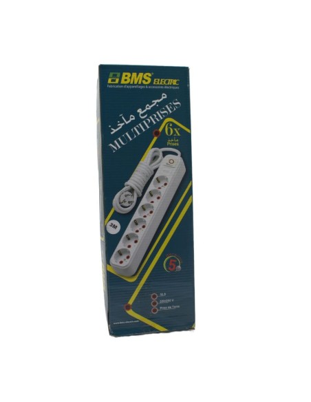 MULTIPRISE 6 SORTIES - 3M- BMS AVEC INTERRUPTEUR