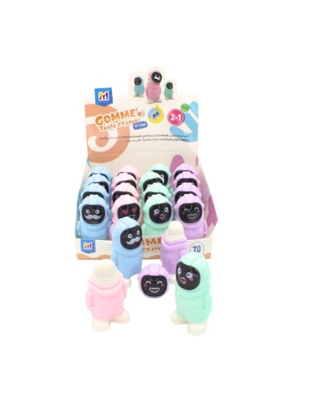 TAILLE CRAYON SCOLAIRE DOUBLE AVEC GOMME MOBS GT-0088