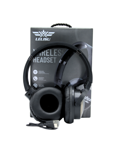 CASQUE MICROPHONE BLUETOOTH-TF CARD-AUX SANS FIL LELISU LS-225 BAT 6H