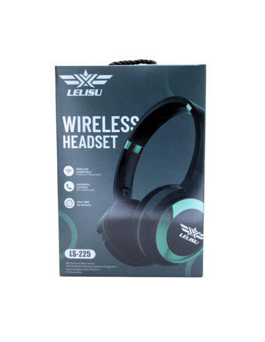CASQUE MICROPHONE BLUETOOTH-TF CARD-AUX SANS FIL LELISU LS-225 BAT 6H
