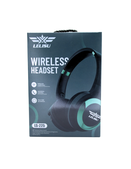 CASQUE MICROPHONE BLUETOOTH-TF CARD-AUX SANS FIL LELISU LS-225 BAT 6H