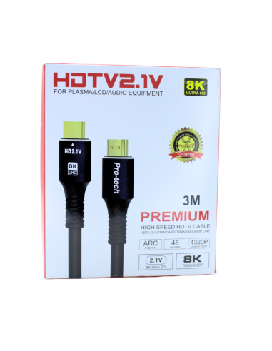 CABLE HDMI 3M PRO-TECH 8K