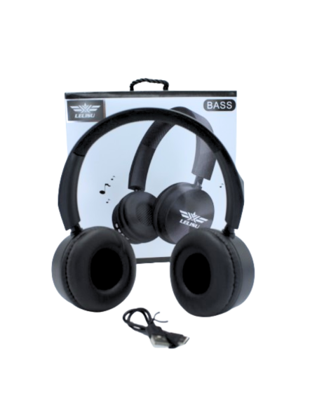 CASQUE MICROPHONE BLUETOOTH-TF CARD-AUX SANS FIL LELISU LS-226 BAT 8H