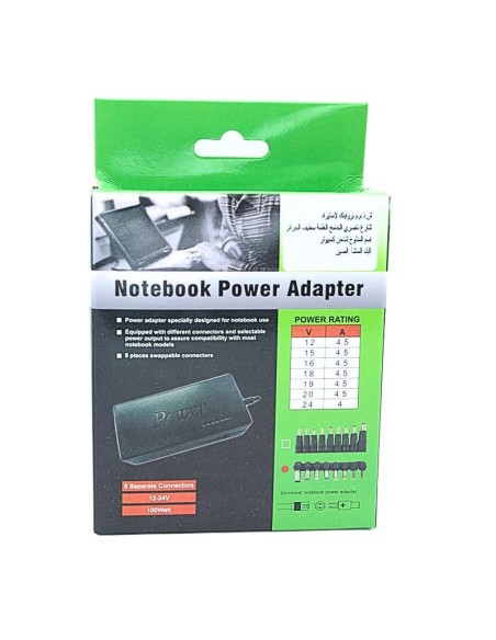 CHARGEUR UNIVERSAL POUR PC PORTABLE 120W POWER